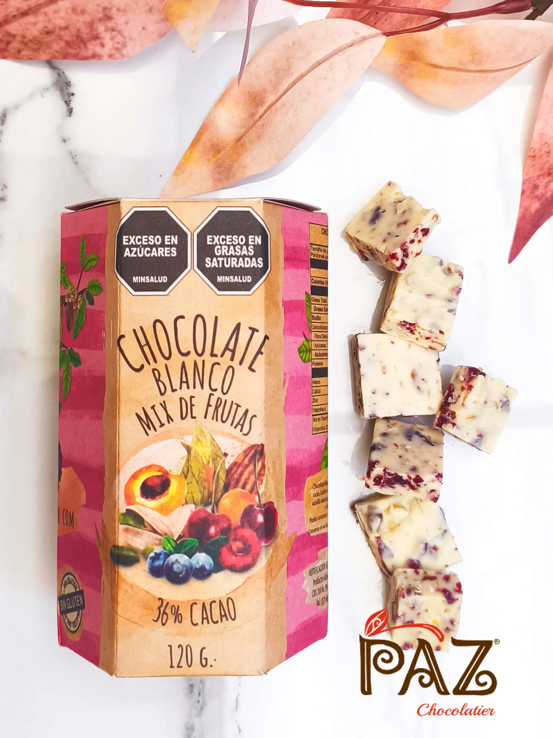 Chocolate Blanco con frutos Secos 120g