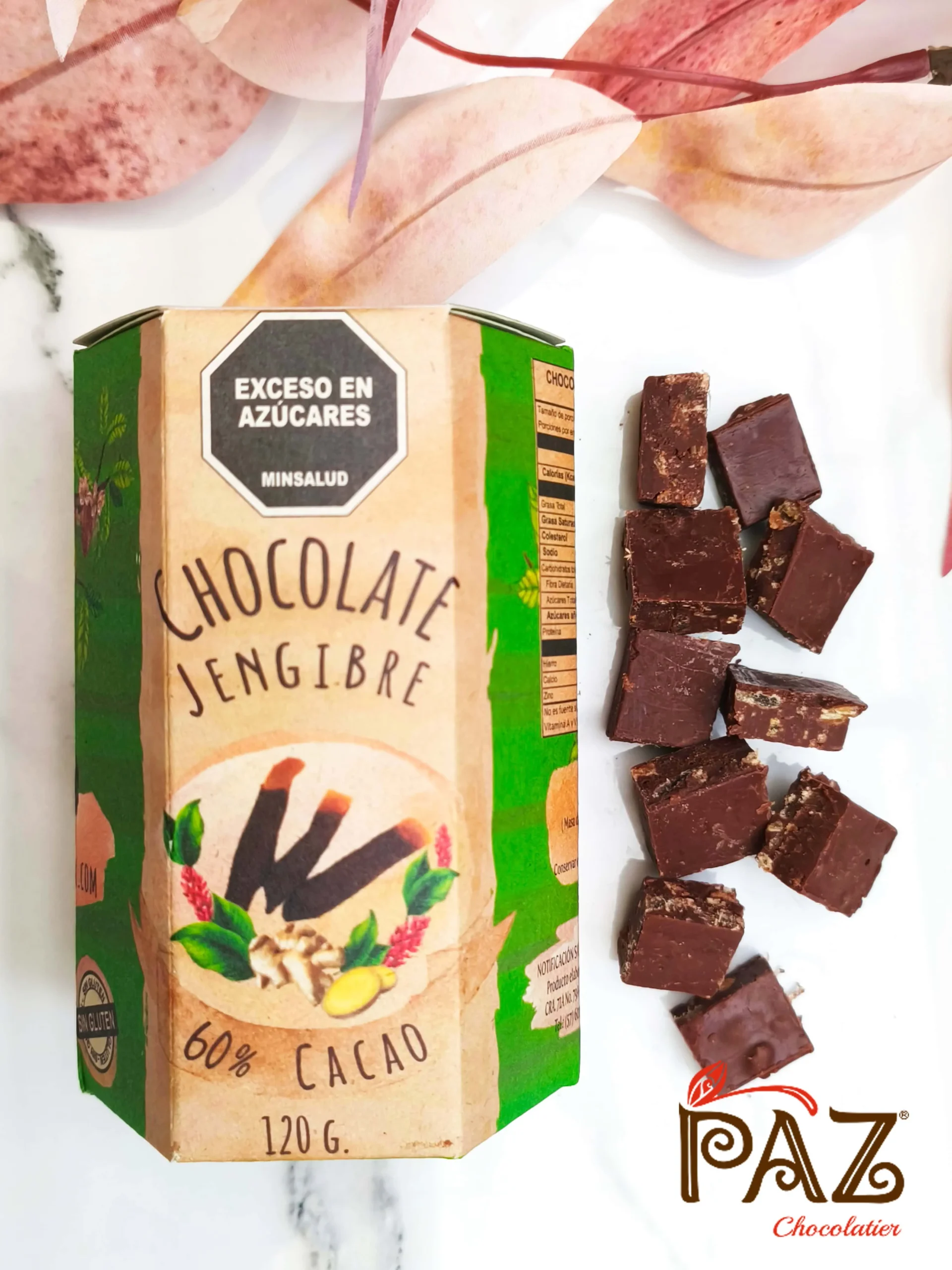 Jengibre Confitado con Chocolate Negro 120g