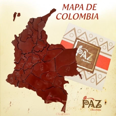 Mapa de Chocolate Colombiano al 60%