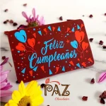 Tarjeta de feliz cumpleaños en chocolate