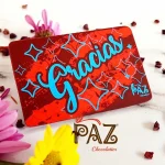 Tarjeta de agradecimiento en chocolate