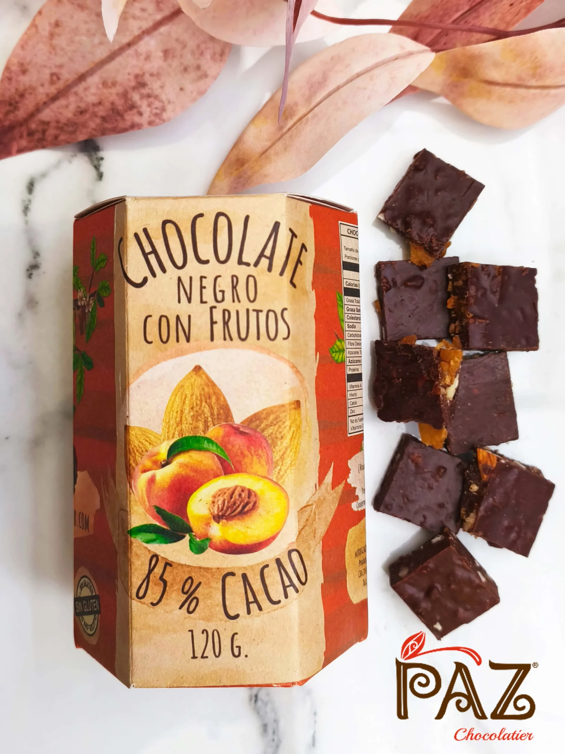 Chocolate Negro Frutos Secos 85% cacao 120g